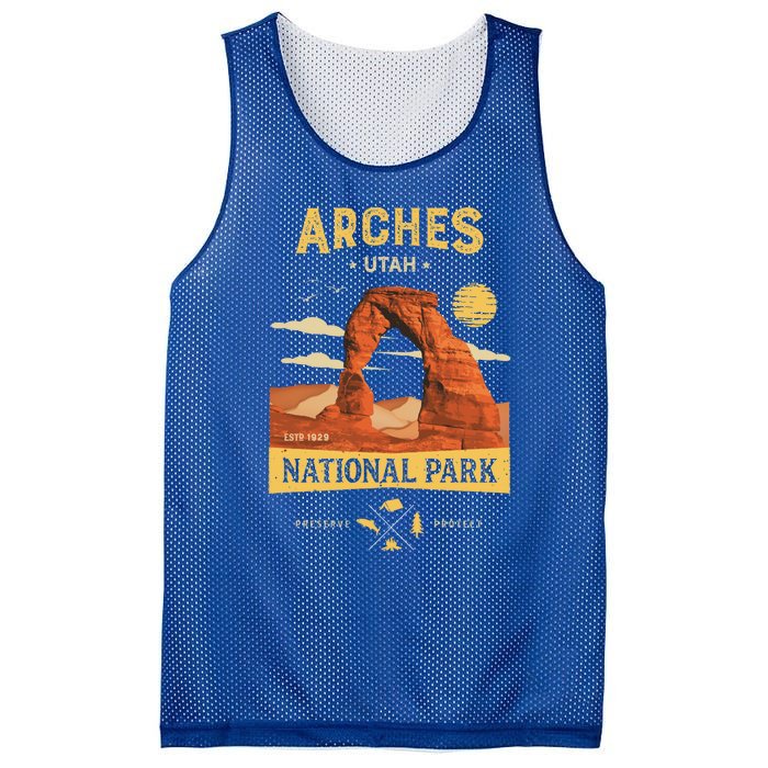 Arches Gift National Park Delicate Arch Vintage Gift Mesh Reversible Basketball Jersey Tank