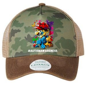 Autism Gamer Navigating Autism , Autism Mom Dad Gaming Legacy Tie Dye Trucker Hat