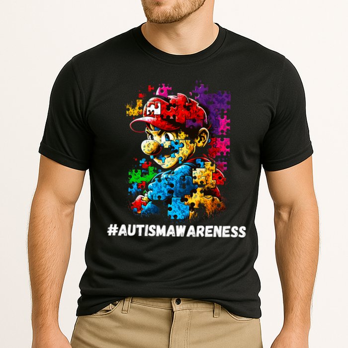 Autism Gamer Navigating Autism , Autism Mom Dad Gaming Cooling Performance Crew T-Shirt