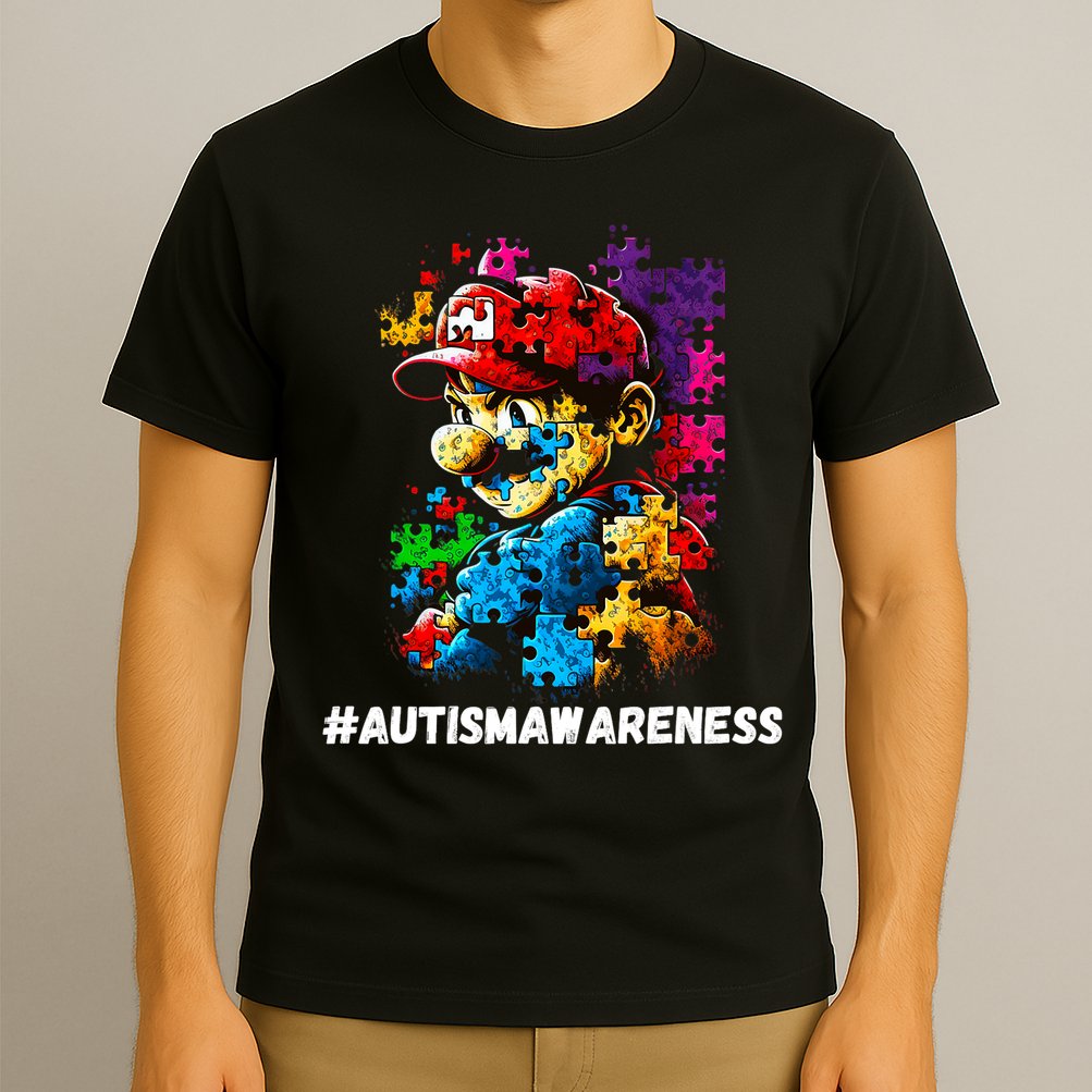Autism Gamer Navigating Autism , Autism Mom Dad Gaming T-Shirt