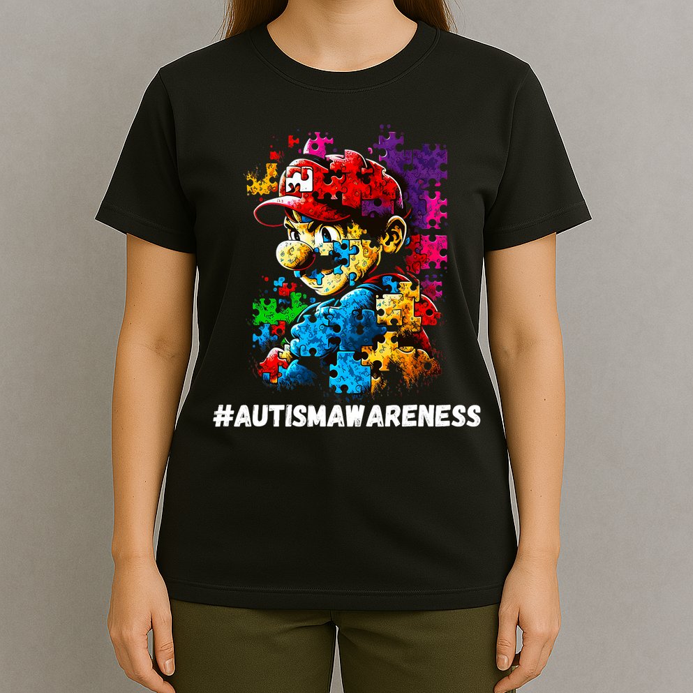 Autism Gamer Navigating Autism , Autism Mom Dad Gaming T-Shirt