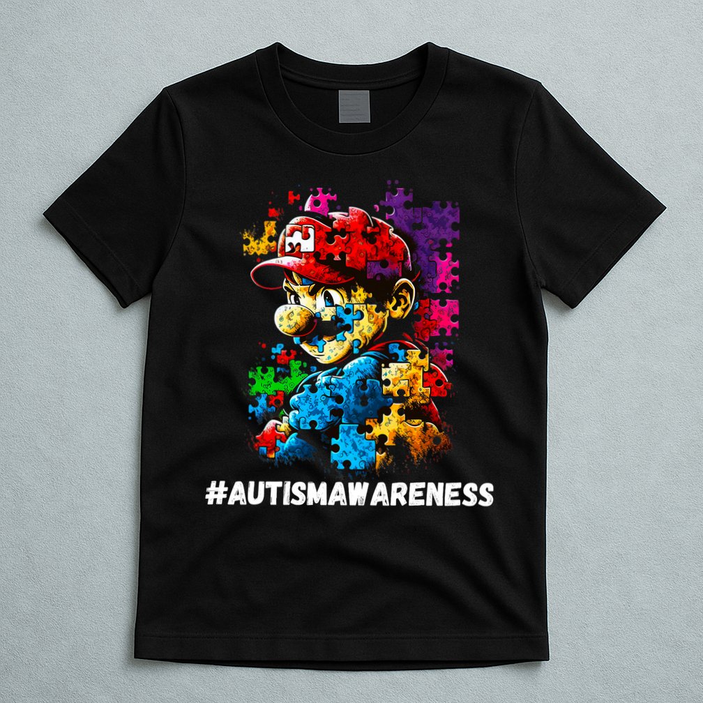 Autism Gamer Navigating Autism , Autism Mom Dad Gaming T-Shirt