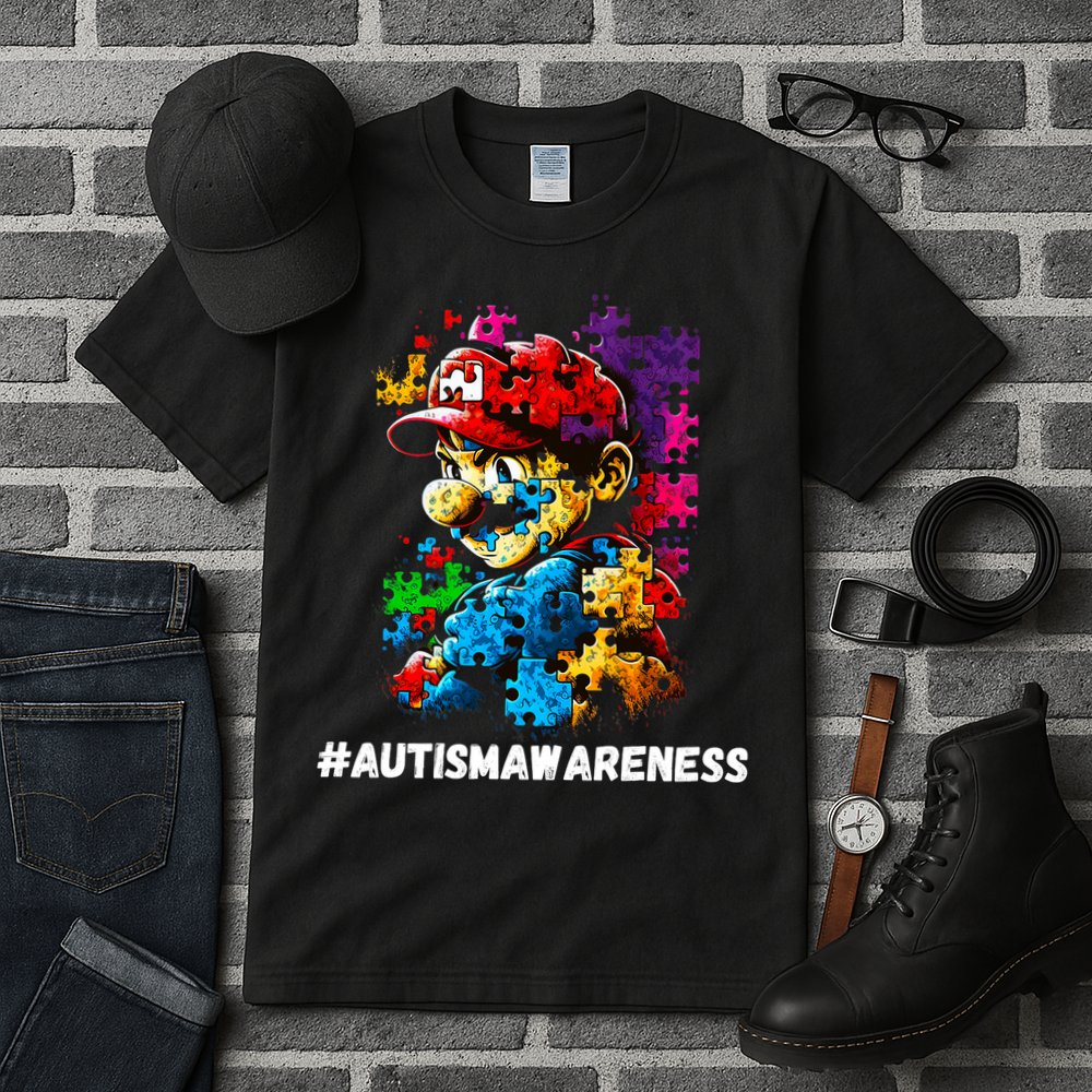 Autism Gamer Navigating Autism , Autism Mom Dad Gaming Tall T-Shirt