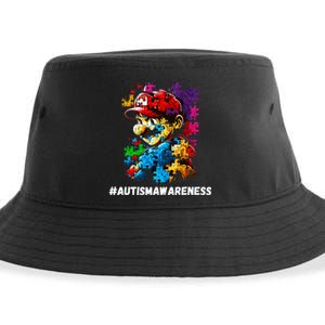 Autism Gamer Navigating Autism , Autism Mom Dad Gaming Sustainable Bucket Hat