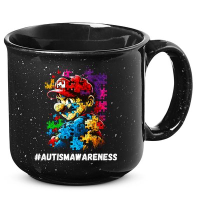 Autism Gamer Navigating Autism , Autism Mom Dad Gaming 15oz Campfire Ceramic Mug