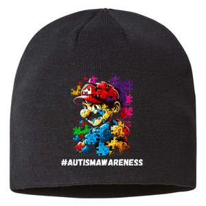 Autism Gamer Navigating Autism , Autism Mom Dad Gaming Sustainable Beanie