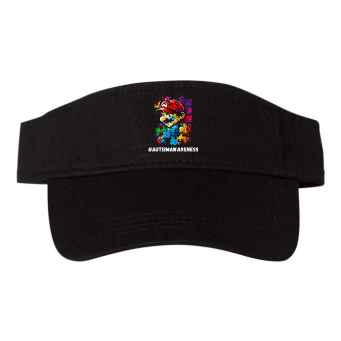 Autism Gamer Navigating Autism , Autism Mom Dad Gaming Valucap Bio-Washed Visor