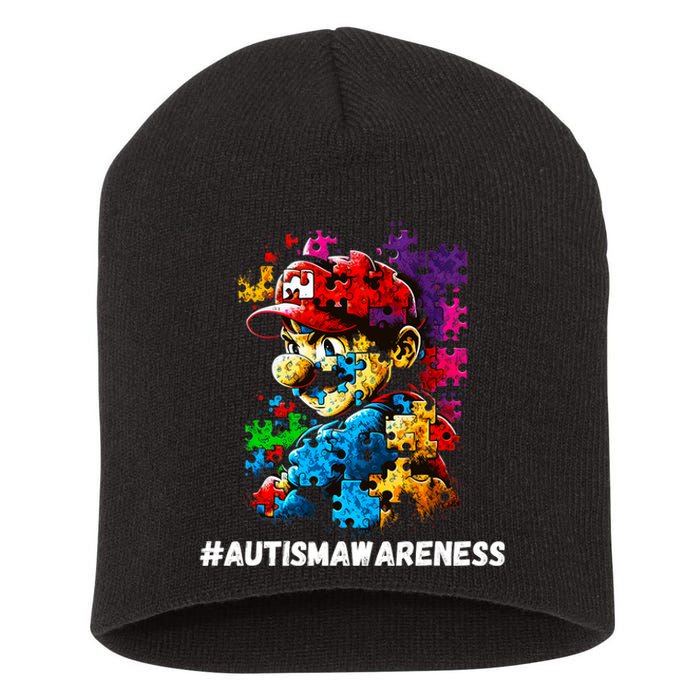 Autism Gamer Navigating Autism , Autism Mom Dad Gaming Short Acrylic Beanie