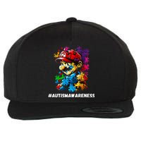 Autism Gamer Navigating Autism , Autism Mom Dad Gaming Wool Snapback Cap