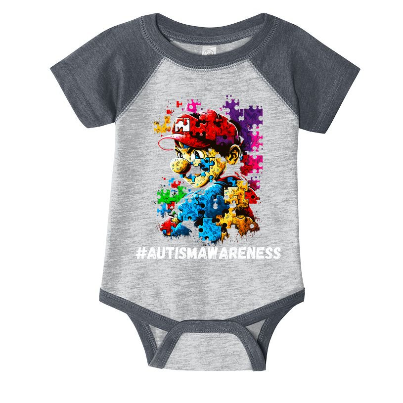 Autism Gamer Navigating Autism , Autism Mom Dad Gaming Infant Baby Jersey Bodysuit