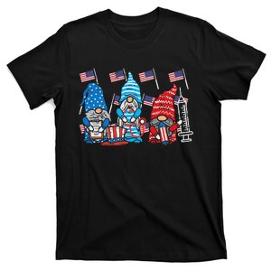 American Gnomes Nurse 4th Of July Scrub Top Patriot  T-Shirt