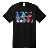 American Gnomes Nurse 4th Of July Scrub Top Patriot  Tall T-Shirt