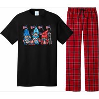 American Gnomes Nurse 4th Of July Scrub Top Patriot  Pajama Set