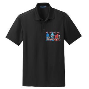 American Gnomes Nurse 4th Of July Scrub Top Patriot  Dry Zone Grid Polo