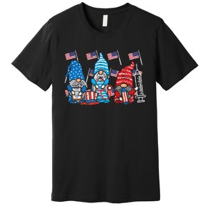 American Gnomes Nurse 4th Of July Scrub Top Patriot  Premium T-Shirt