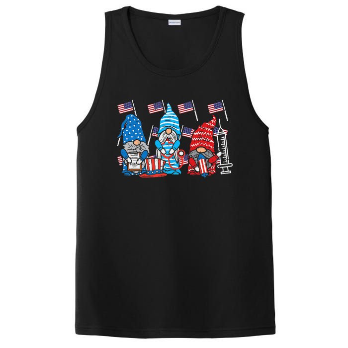 American Gnomes Nurse 4th Of July Scrub Top Patriot  PosiCharge Competitor Tank