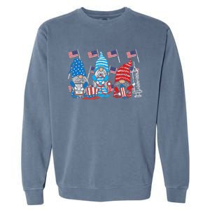 American Gnomes Nurse 4th Of July Scrub Top Patriot  Garment-Dyed Sweatshirt