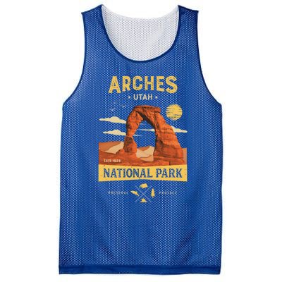 Arches Gift National Park Delicate Arch Vintage Gift Mesh Reversible Basketball Jersey Tank