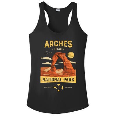 Arches Gift National Park Delicate Arch Vintage Meaningful Gift Ladies PosiCharge Competitor Racerback Tank