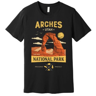 Arches Gift National Park Delicate Arch Vintage Meaningful Gift Premium T-Shirt