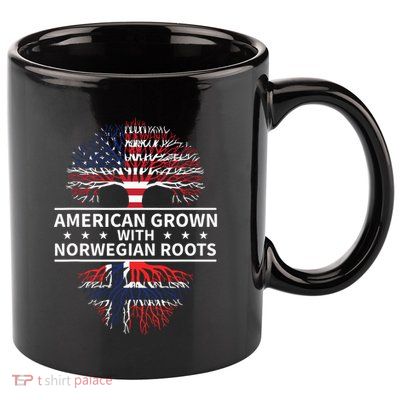American Grown Norwegian Roots Gift 11oz C Handle Ceramic Mug