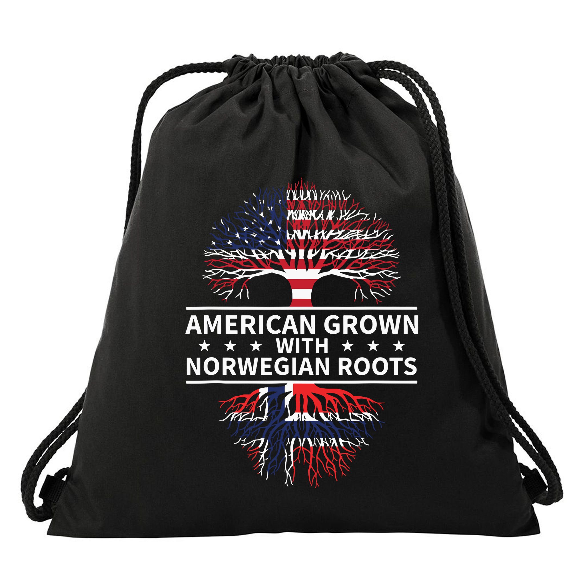 American Grown Norwegian Roots Gift Drawstring Bag