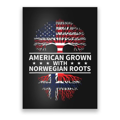 American Grown Norwegian Roots Gift Poster