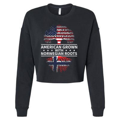 American Grown Norwegian Roots Gift Cropped Pullover Crew