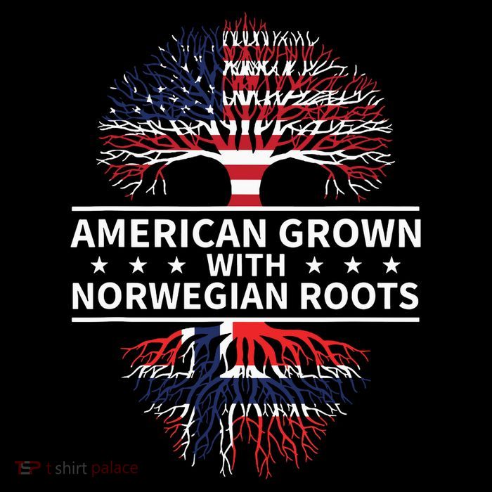 American Grown Norwegian Roots Gift Women's V-Neck T-Shirt