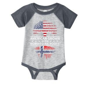 American Grown Norwegian Roots Gift Infant Baby Jersey Bodysuit