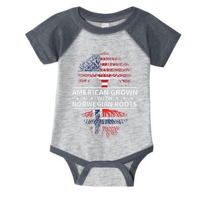 American Grown Norwegian Roots Gift Infant Baby Jersey Bodysuit