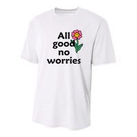 All Good No Worries Youth Performance Sprint T-Shirt