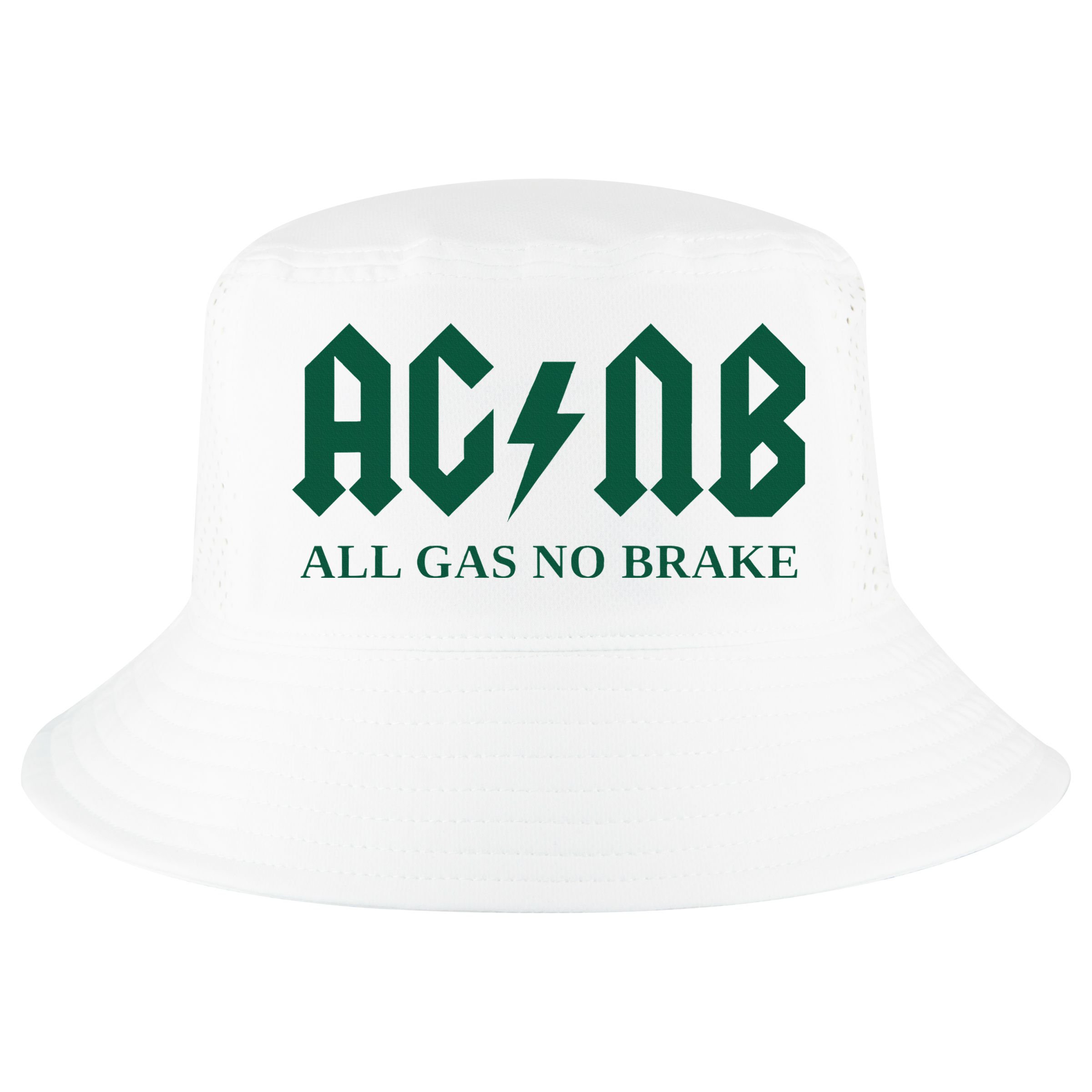 All Gas No Brake Zach Agbn New York Inspirational Quote Cool Comfort Performance Bucket Hat