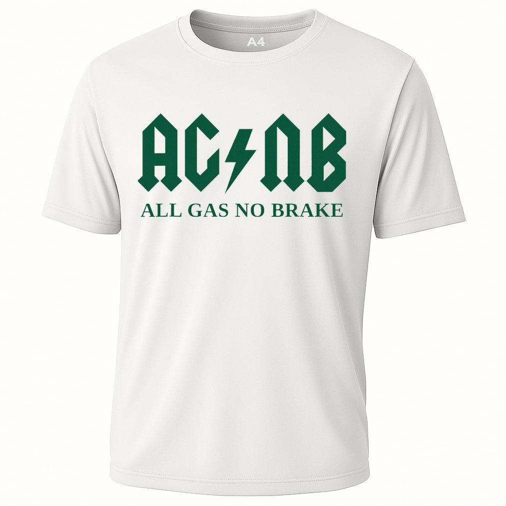 All Gas No Brake Zach Agbn New York Inspirational Quote Cooling Performance Crew T-Shirt