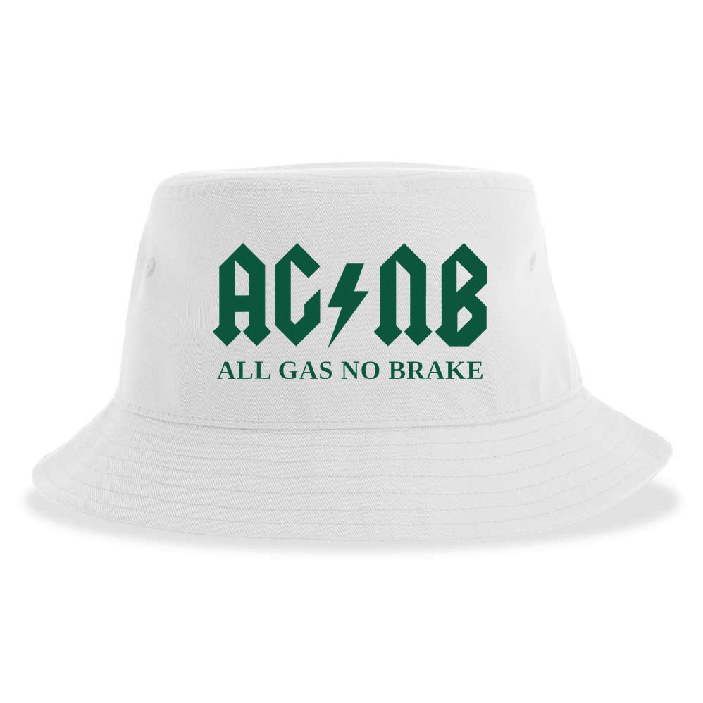 All Gas No Brake Zach Agbn New York Inspirational Quote Sustainable Bucket Hat