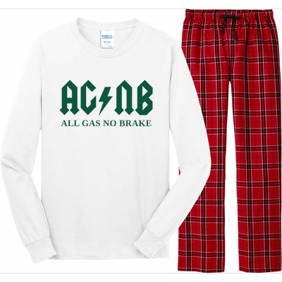 All Gas No Brake Zach Agbn New York Inspirational Quote Long Sleeve Pajama Set