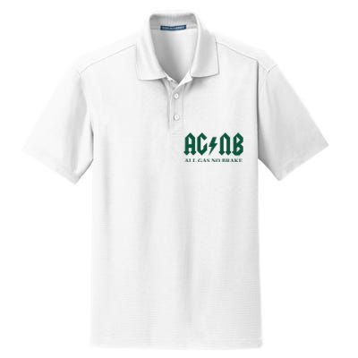 All Gas No Brake Zach Agbn New York Inspirational Quote Dry Zone Grid Polo