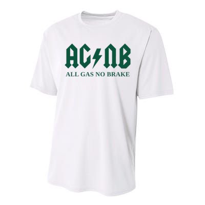 All Gas No Brake Zach Agbn New York Inspirational Quote Performance Sprint T-Shirt