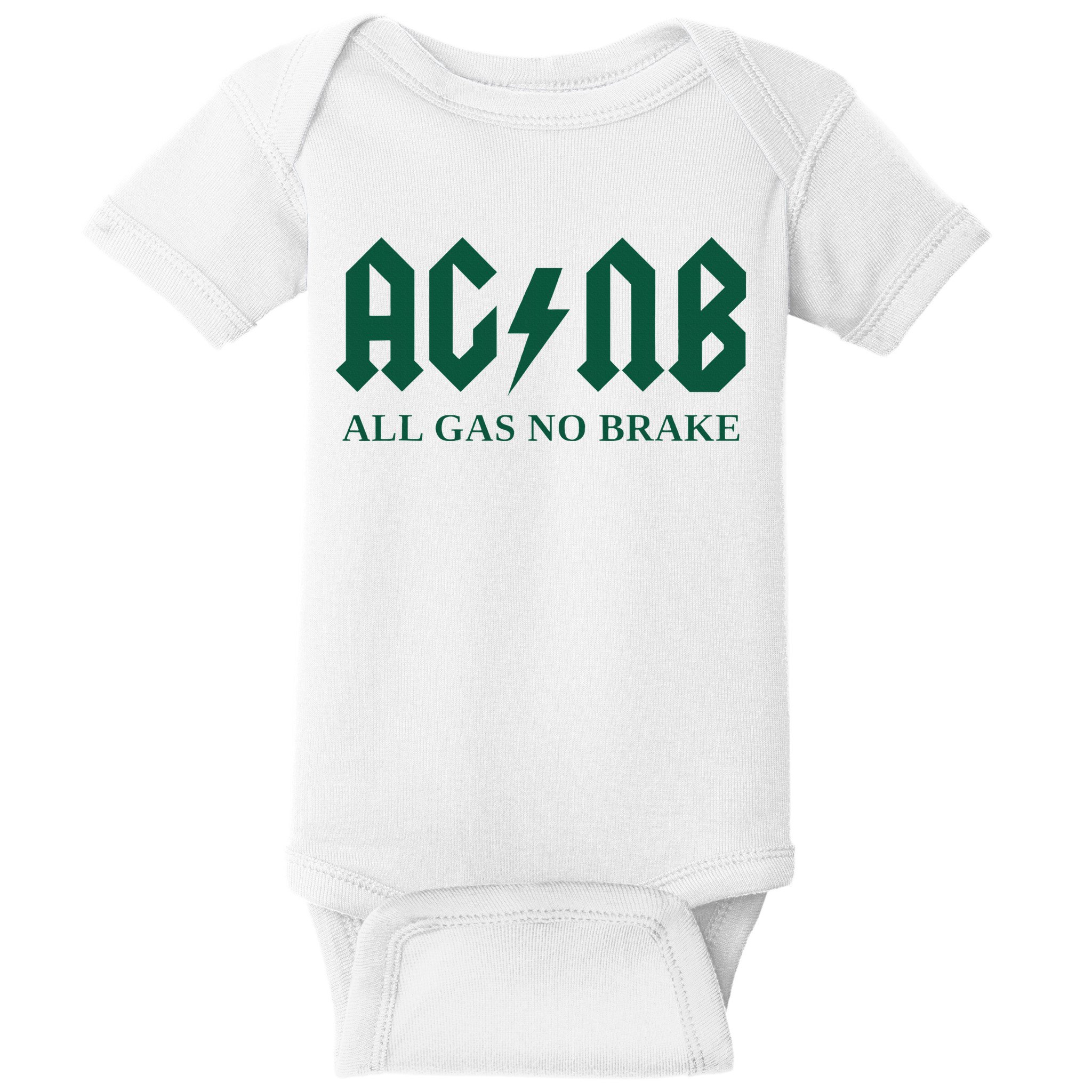All Gas No Brake Zach Agbn New York Inspirational Quote Baby Bodysuit