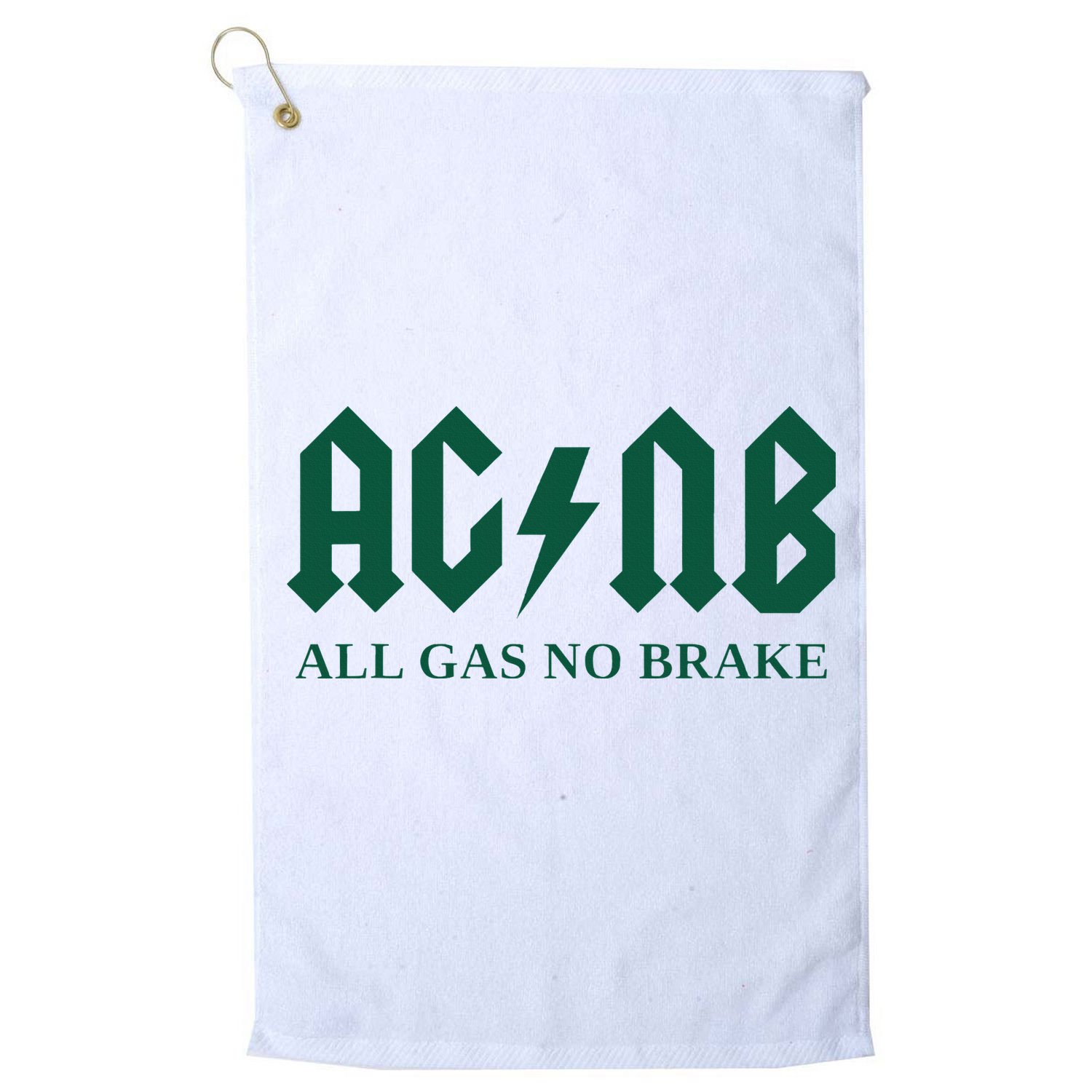 All Gas No Brake Zach Agbn New York Inspirational Quote Golf Towel