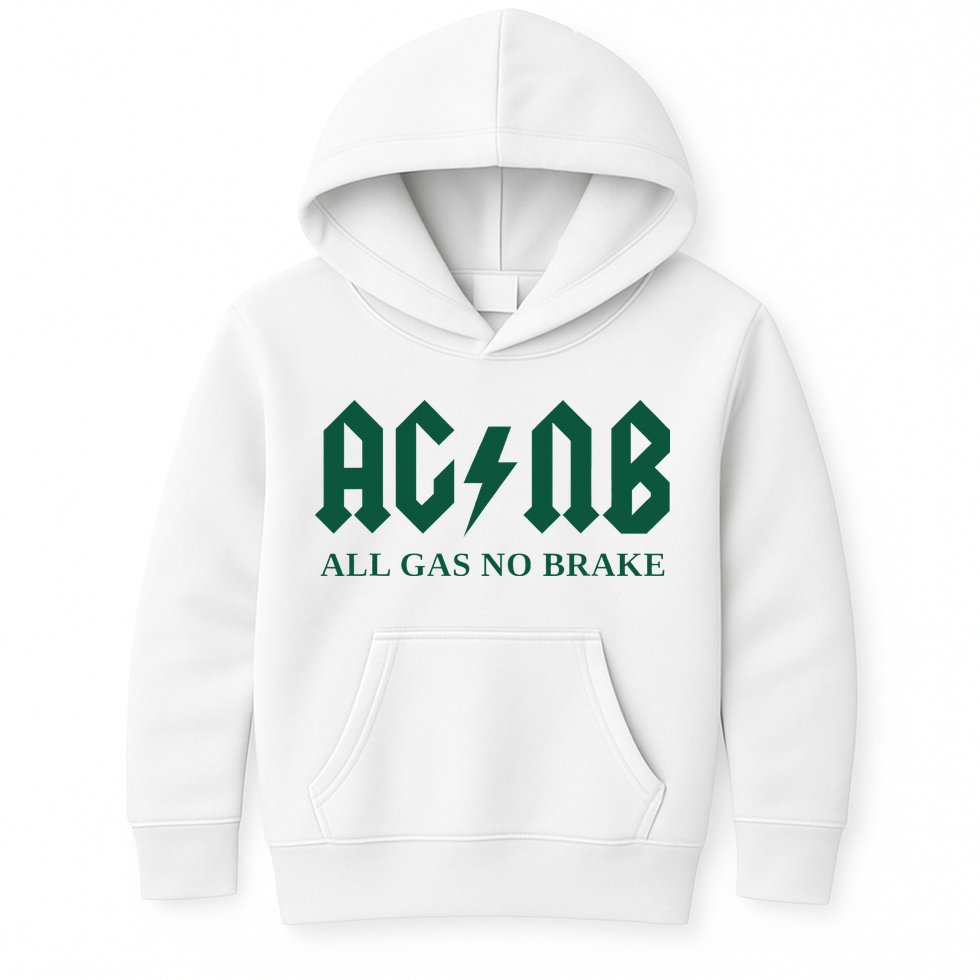 All Gas No Brake Zach Agbn New York Inspirational Quote Kids Hoodie