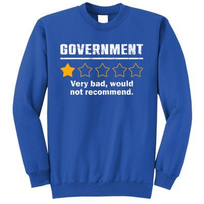 Anti Government One Star Rate Not Recommend Sweatshirt