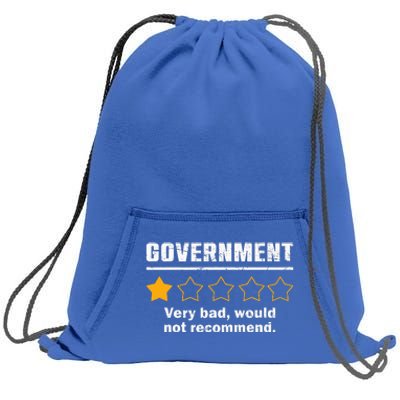 Anti Government One Star Rate Not Recommend Sweatshirt Cinch Pack Bag