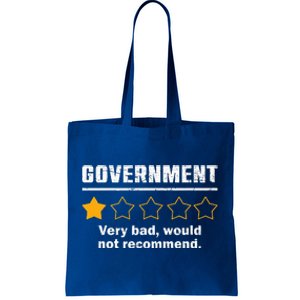 Anti Government One Star Rate Not Recommend Tote Bag