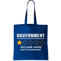 Anti Government One Star Rate Not Recommend Tote Bag