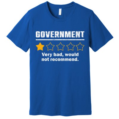 Anti Government One Star Rate Not Recommend Premium T-Shirt