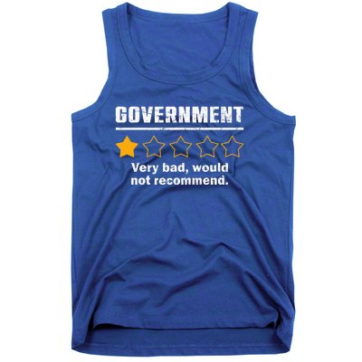 Anti Government One Star Rate Not Recommend Tank Top