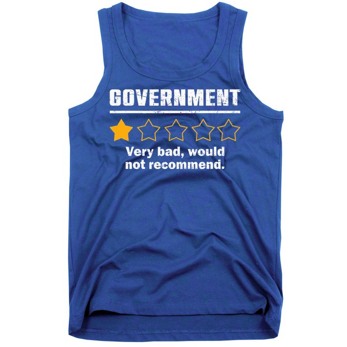 Anti Government One Star Rate Not Recommend Tank Top