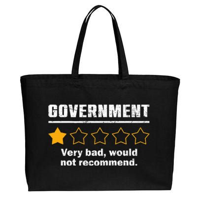 Anti Government One Star Rate Not Recommend Cotton Canvas Jumbo Tote