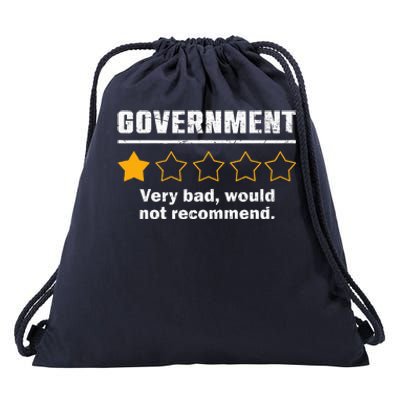 Anti Government One Star Rate Not Recommend Drawstring Bag